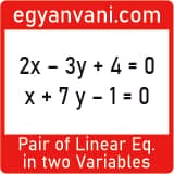 Pair of Linear Equations in Two Variables